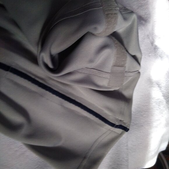 Champo mens baseball pants size medium, gray w/navy piping - Picture 2 of 3